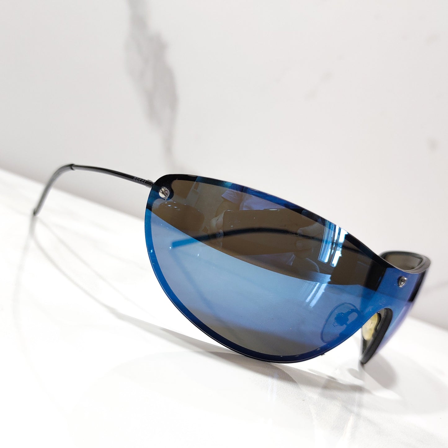 Gucci GG 1657 occhiali da sole vintage wrap shield occhiali lunetta brille y2k