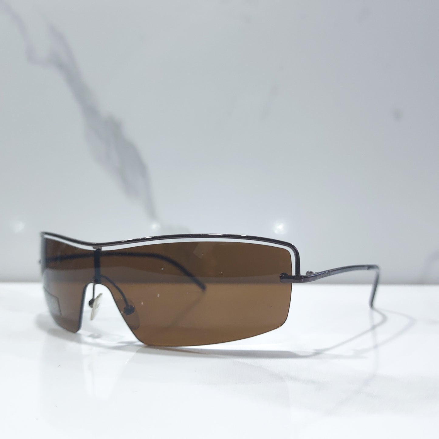 Occhiali da sole Gucci GG 2683/S scudo lunetta brille sfumature y2k NOS MAI indossati