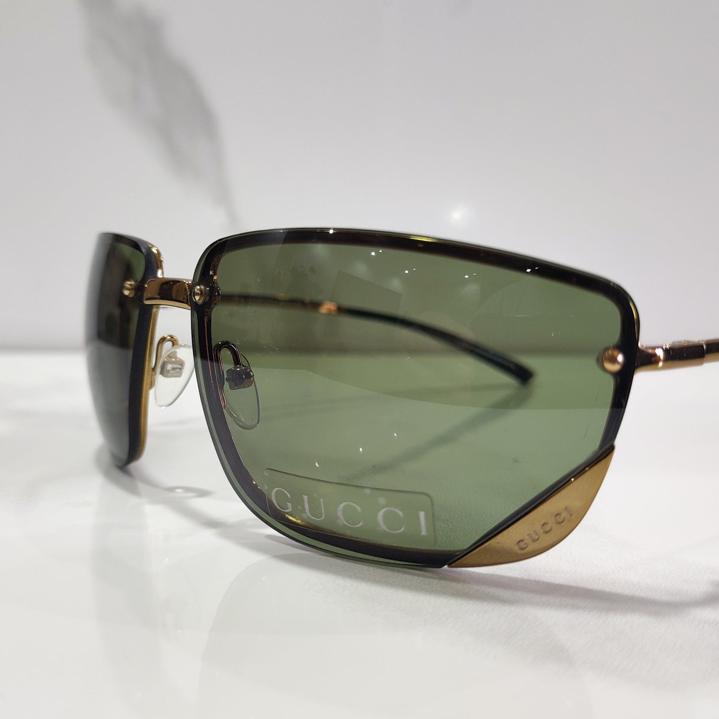 Gucci Tom Ford GG 1692 复古绿色无框太阳镜眼镜 lunette brille y2k