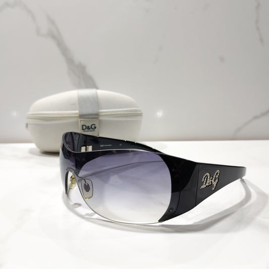 Dolce and Gabbana 8037B Y2K vintage sunglasses glasses gafas wrap shield
