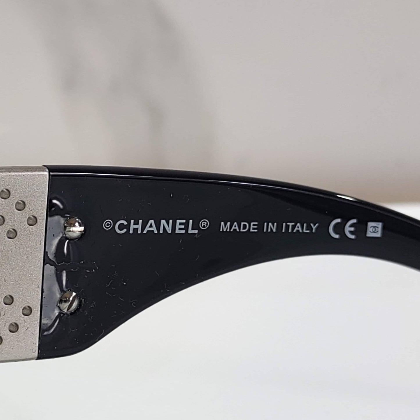 Chanel modello 4154 occhiali da sole wrap shield lunetta brille y2k tonalità