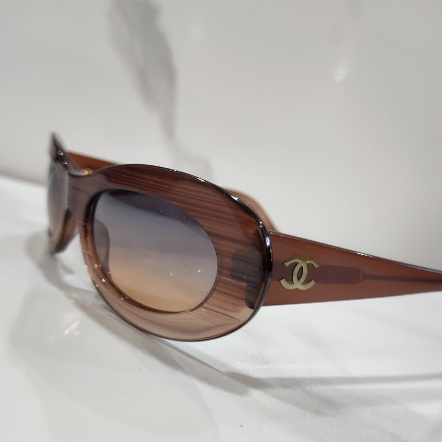 Chanel 型号 5007 标志性 brille 边框太阳镜 90 年代色调