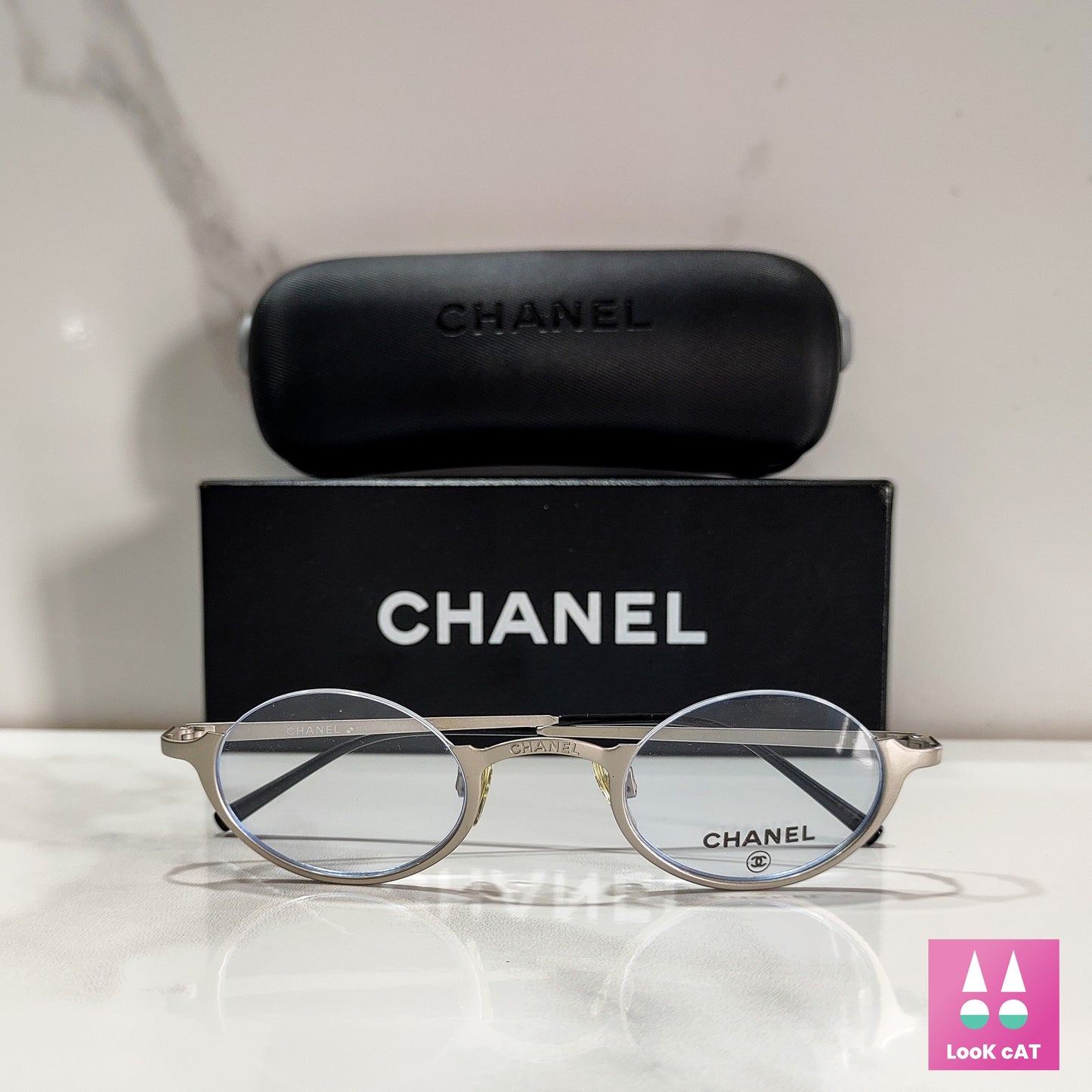 Chanel 2010 eyeglasses frame brille lunette y2k rimless shades
