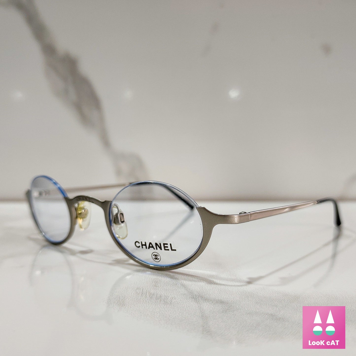 Chanel 2010 montatura occhiali da vista lunetta brille y2k tonalità rimless