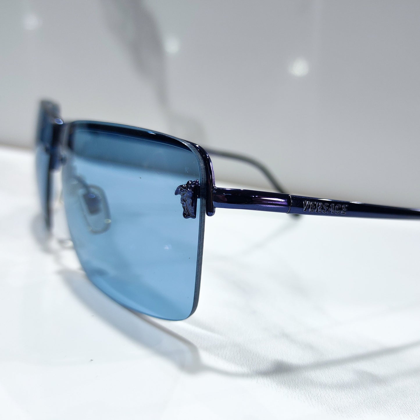Occhiali da sole Gianni Versace X67 senza montatura vintage y2k occhiali lunetta