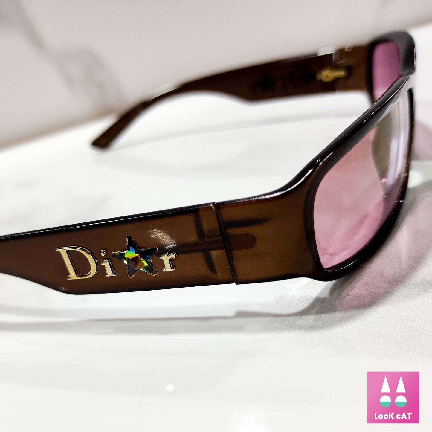 Christian Dior SHINY DIOR 2 复古金色太阳镜眼镜 gafas Y2k