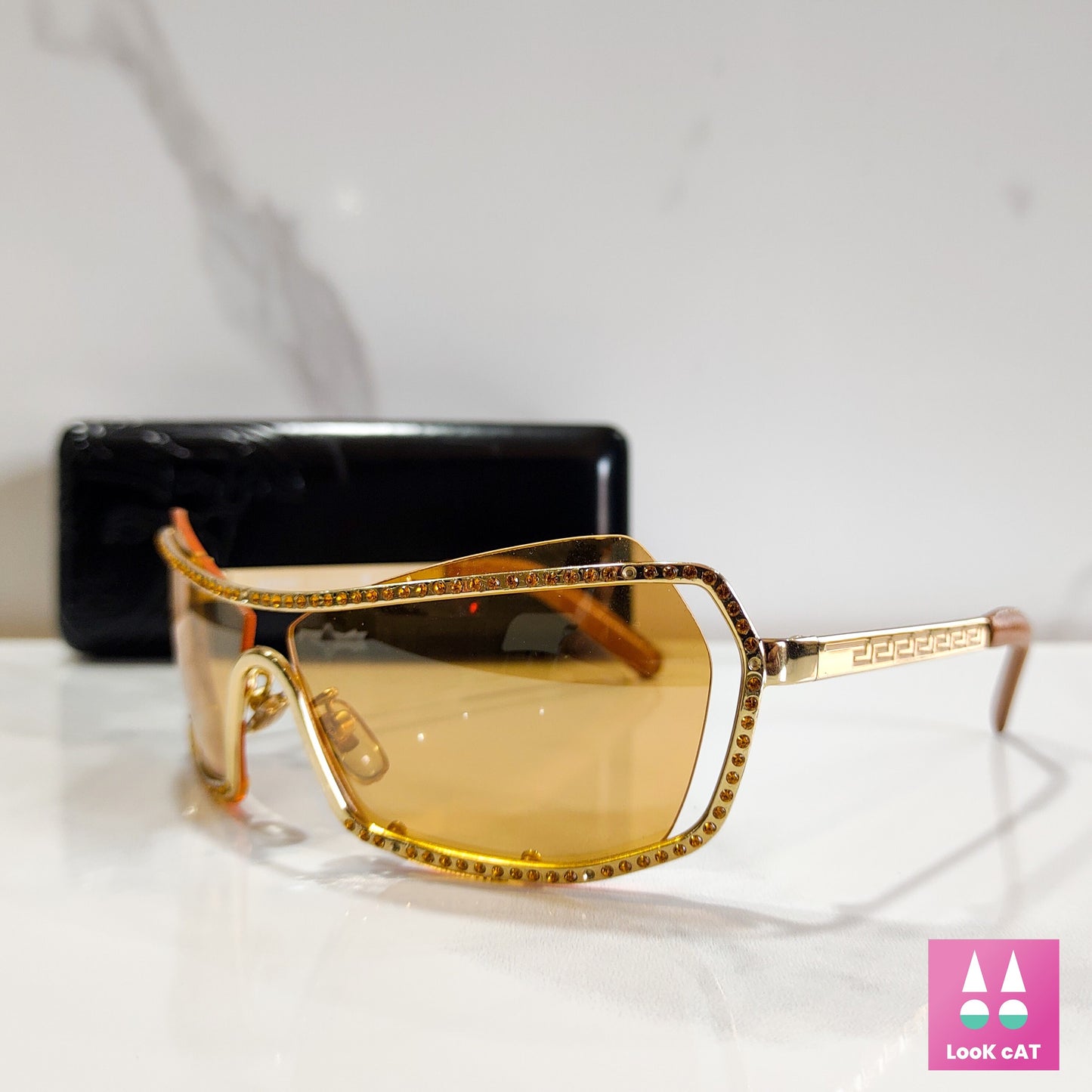 Versace 2034 occhiali da sole vintage wrap shield occhiali gafas 90s y2k
