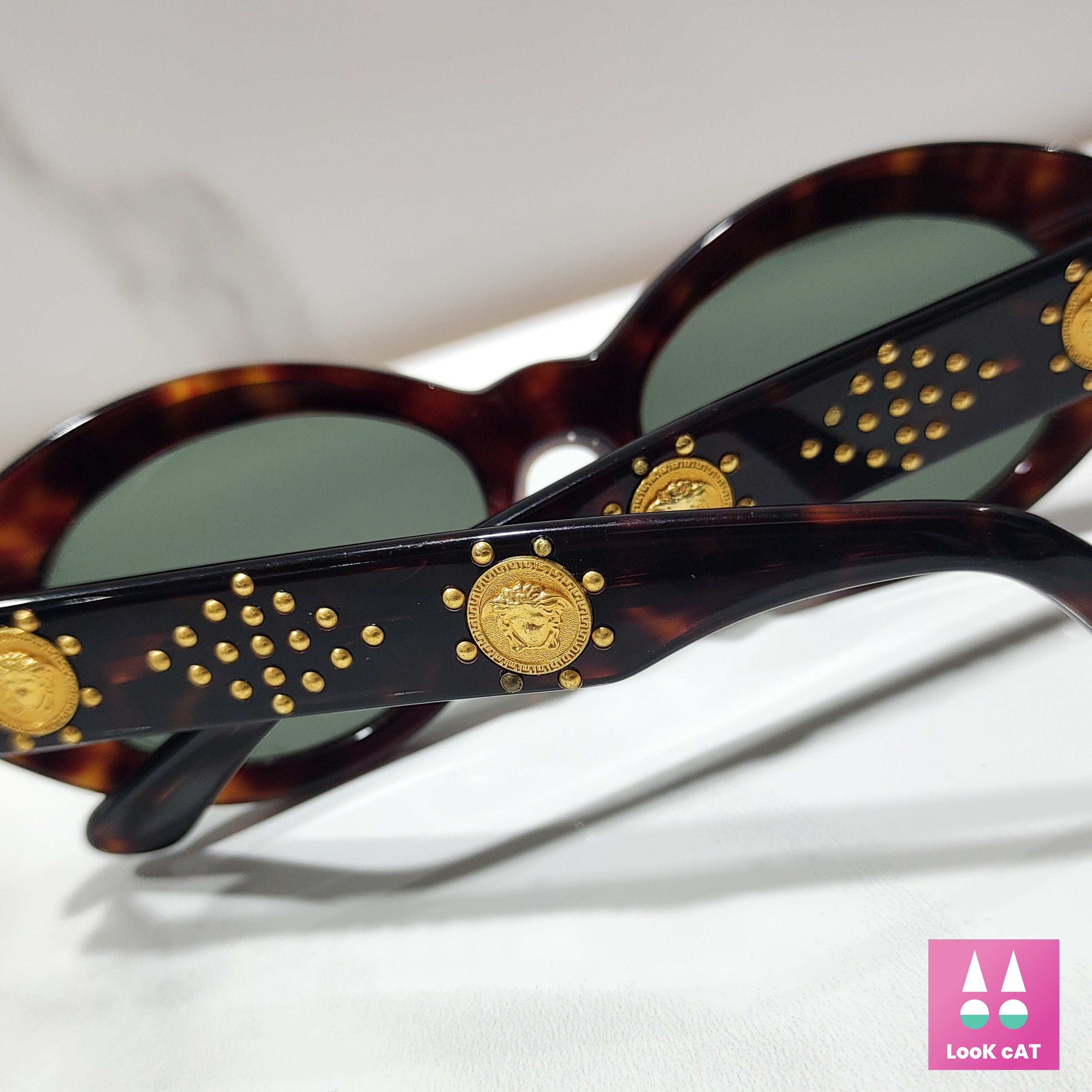 Gianni Versace mod S 17 复古medusa brille 半月形太阳镜