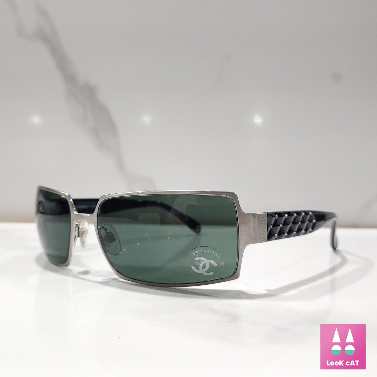 Chanel modello 4103 occhiali da sole wrap shield lunetta brille y2k tonalità