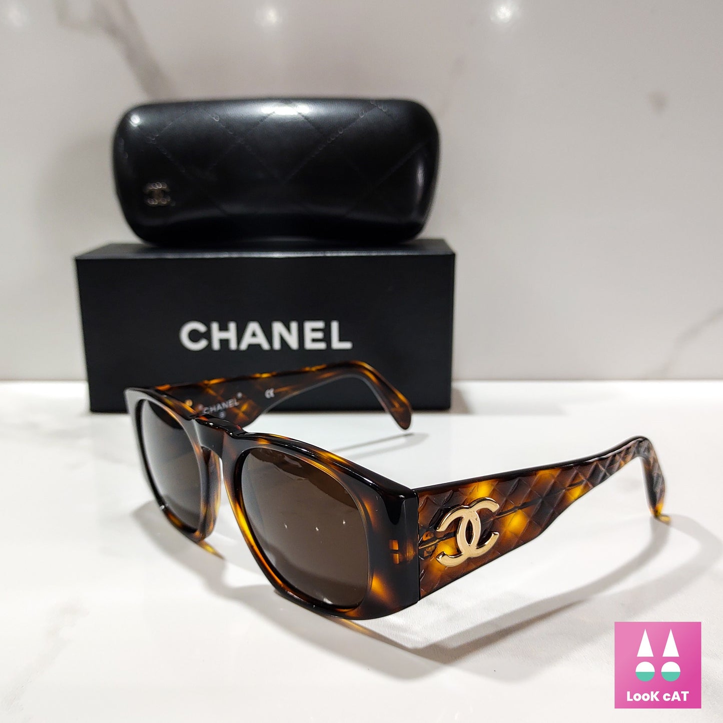 Chanel 型号 01450 brille 边框太阳镜 90 年代色调