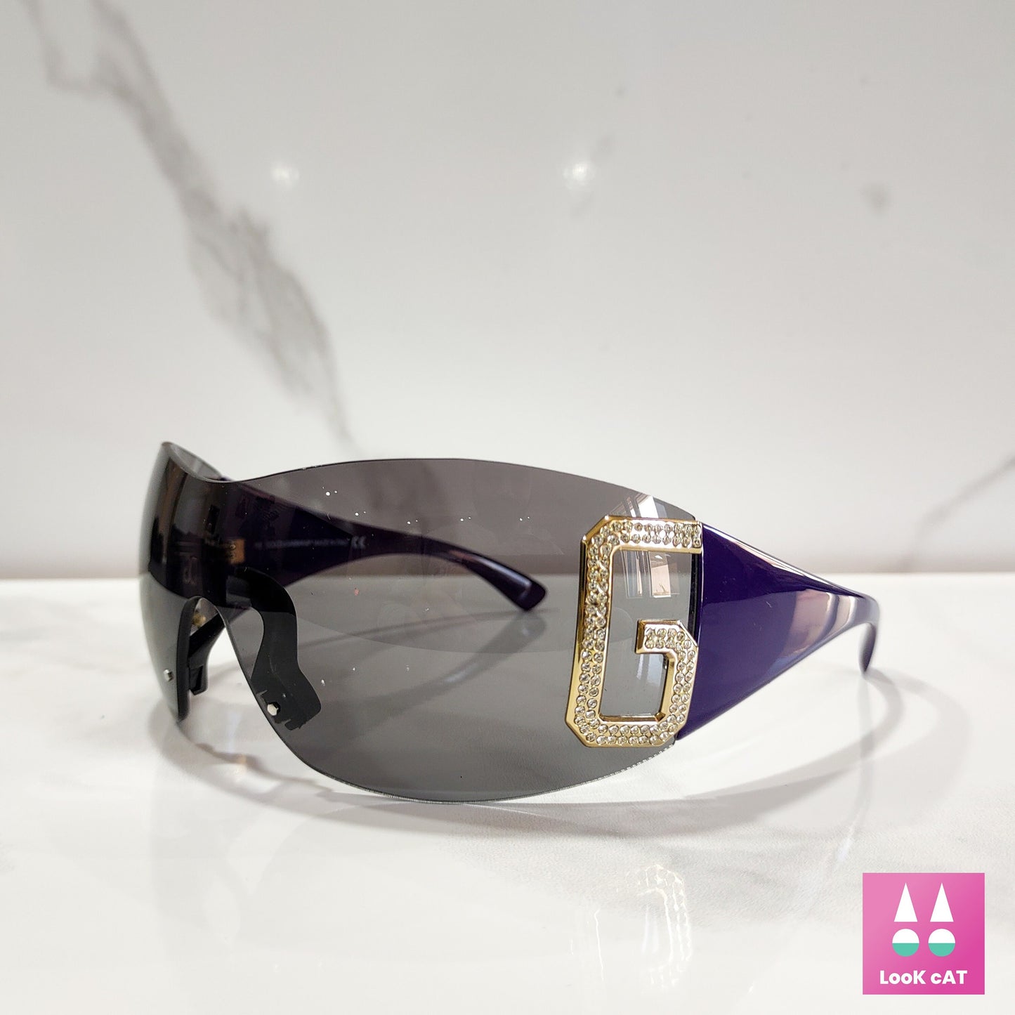 Dolce e Gabbana 893S Y2K wrap shield occhiali da sole vintage occhiali gafas 90s