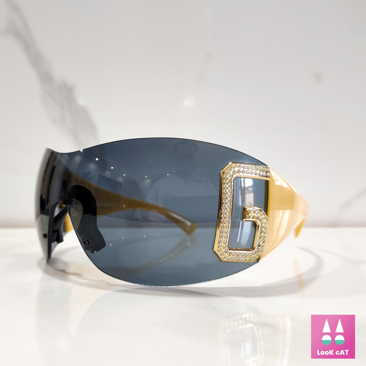 Dolce and Gabbana 893S Y2K 环绕式太阳镜复古眼镜 gafas 90 年代