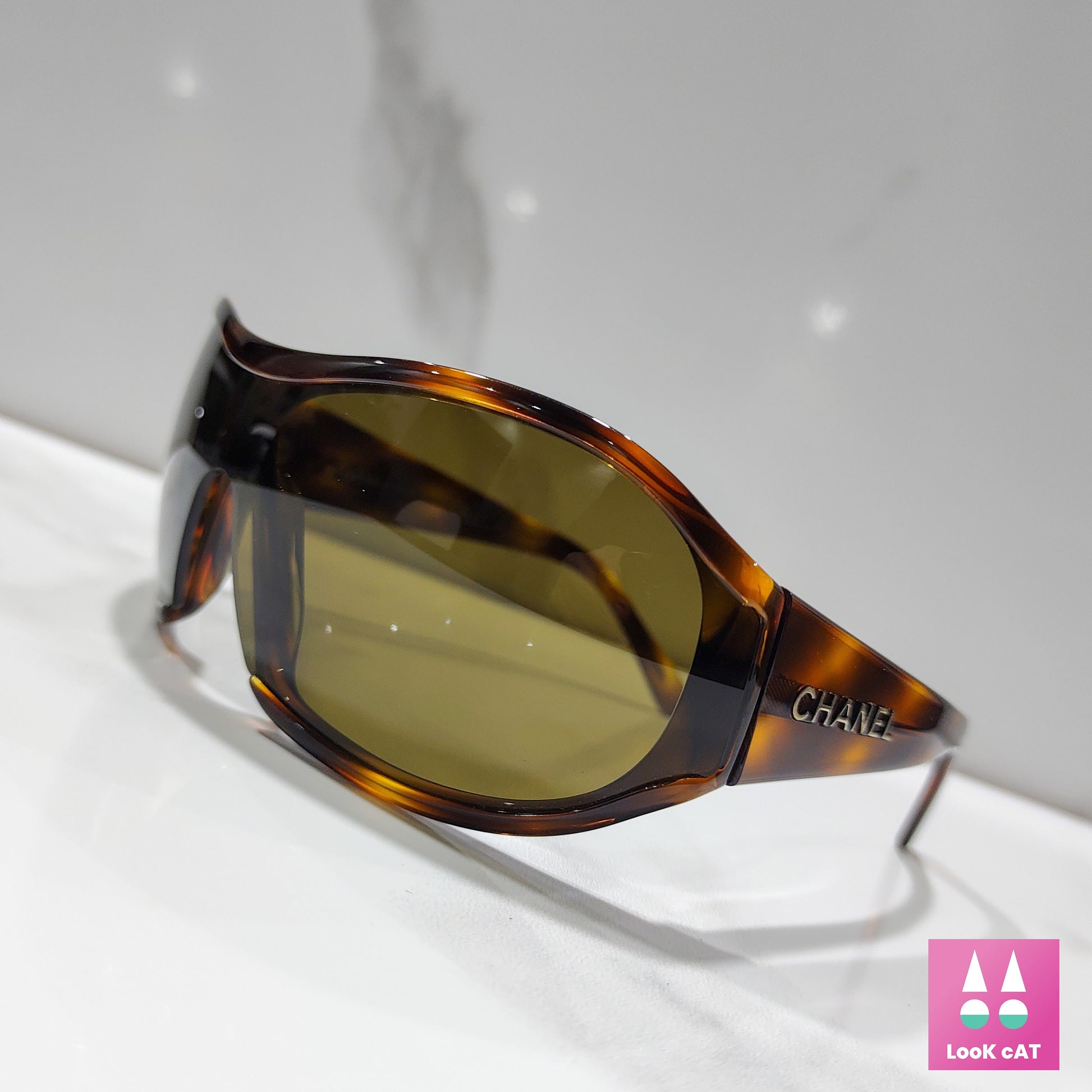 chanel 6017 sunglasses wrap shield bezel brille y2k shades –  LookcatSunglasses