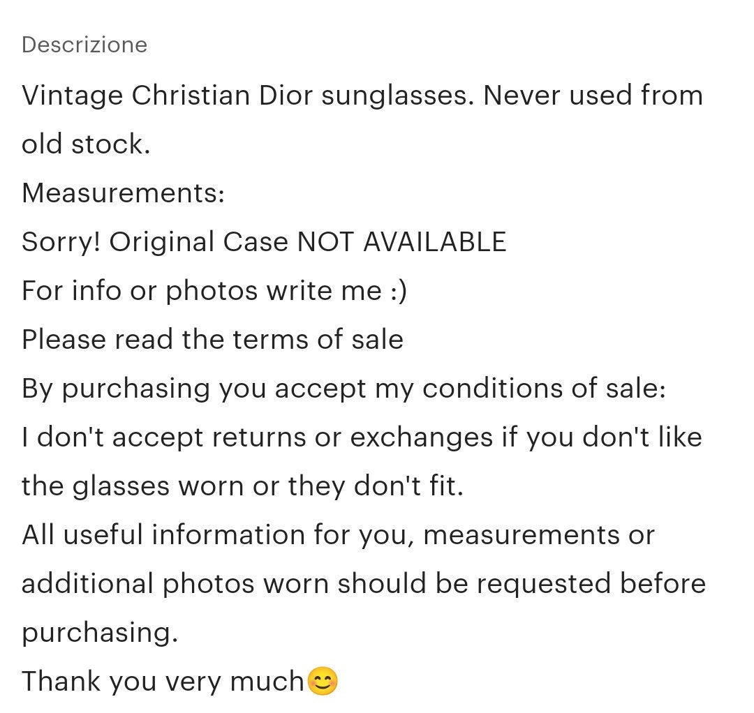 Christian Dior 2663 NOS 复古太阳镜眼镜 gafas Y2k