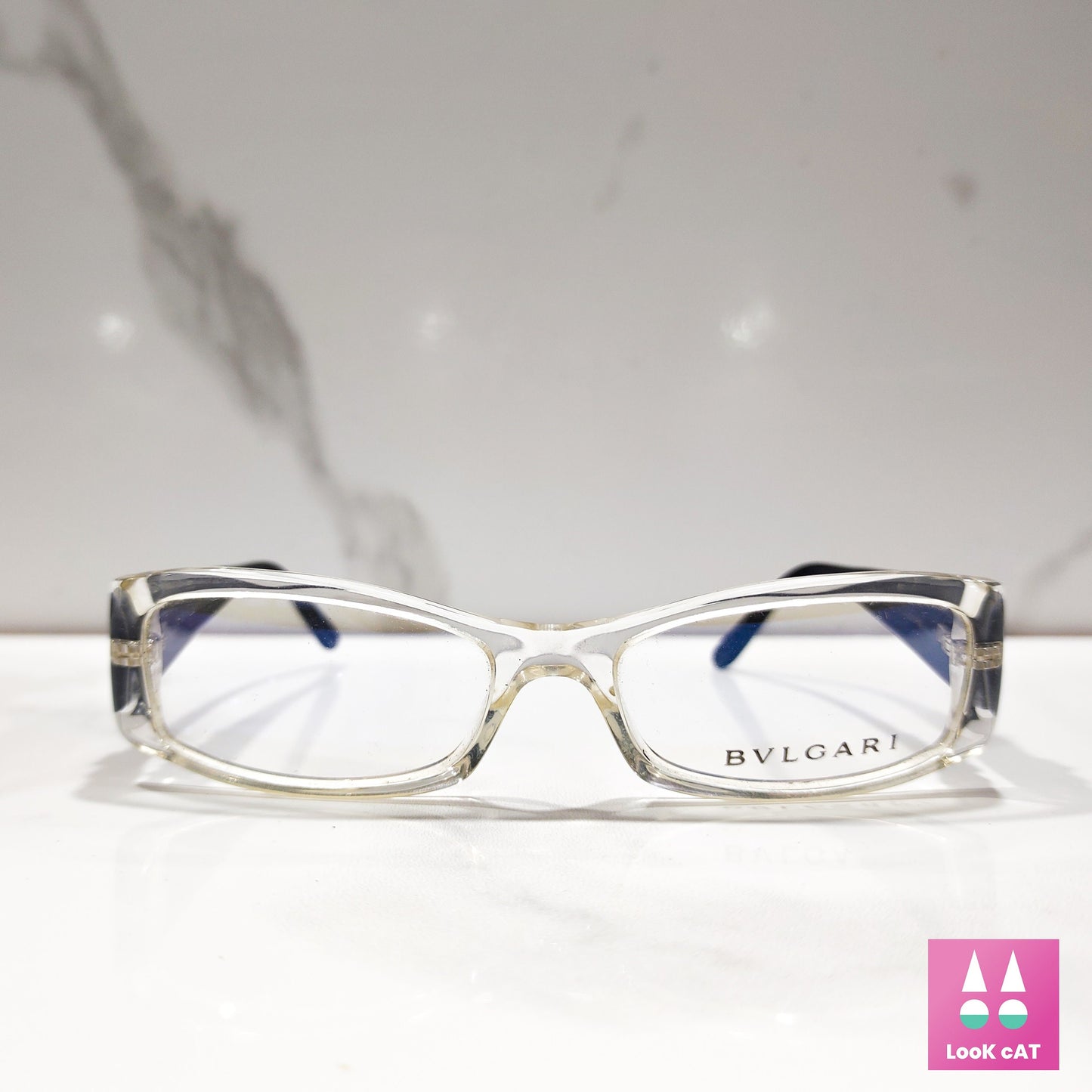Occhiali da vista montatura Bvlgari in edizione limitata con strass lunetta brille sfumature y2k senza montatura