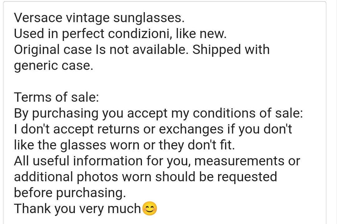 Occhiali da sole vintage Gianni Versace occhiali lunetta brille anni '90