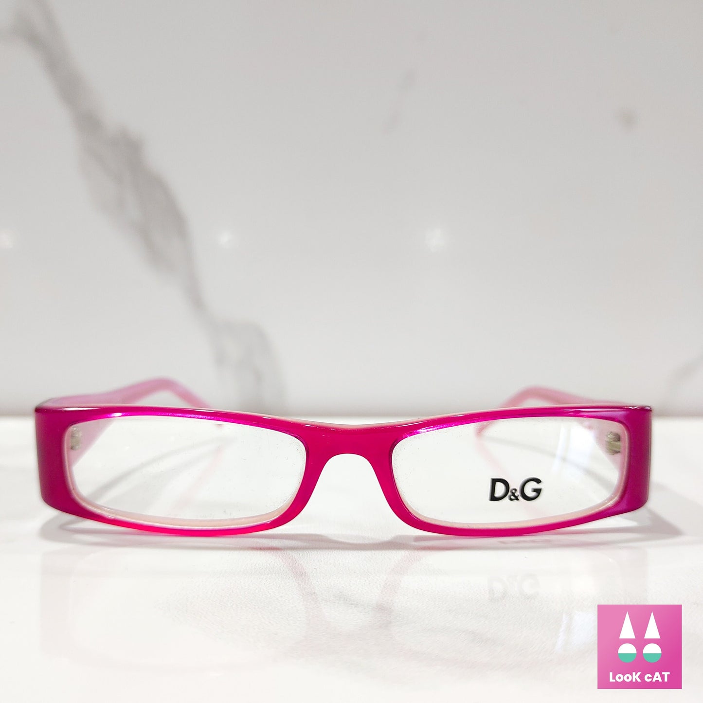 Dolce and Gabbana D&amp;G 复古眼镜粉色眼镜半月形 brille y2k