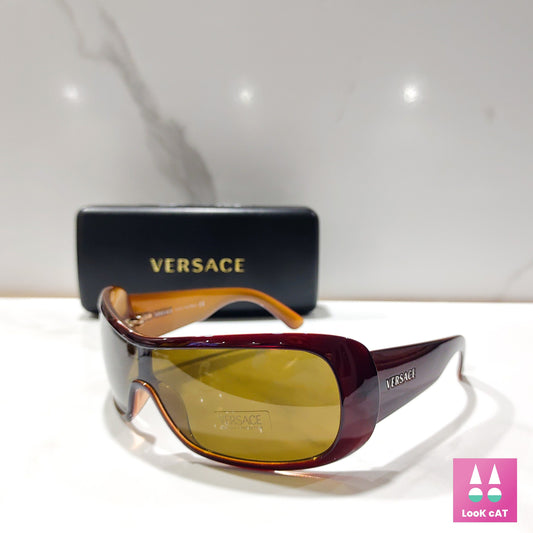 Versace 4098 vintage sunglasses wrap shield NOS never used eyewear gafas 90s y2k