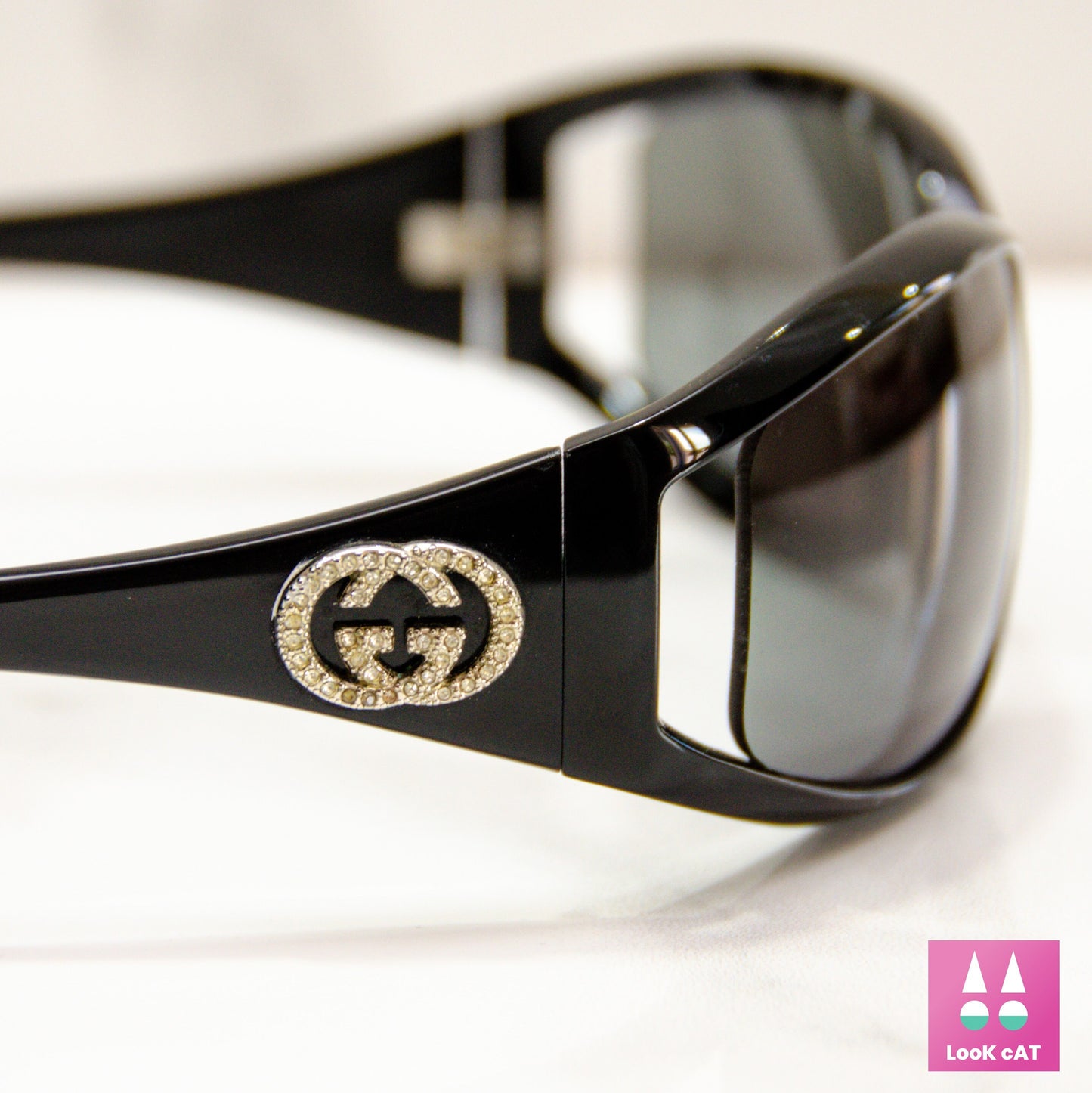 Gucci 2989 strass occhiali da sole vintage rari wrap shield strass occhiali lunetta brille anni '90 y2k