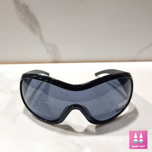 Dolce and Gabbana 8008 B Y2K oversized vintage sunglasses NOS shield wrap gafas glasses