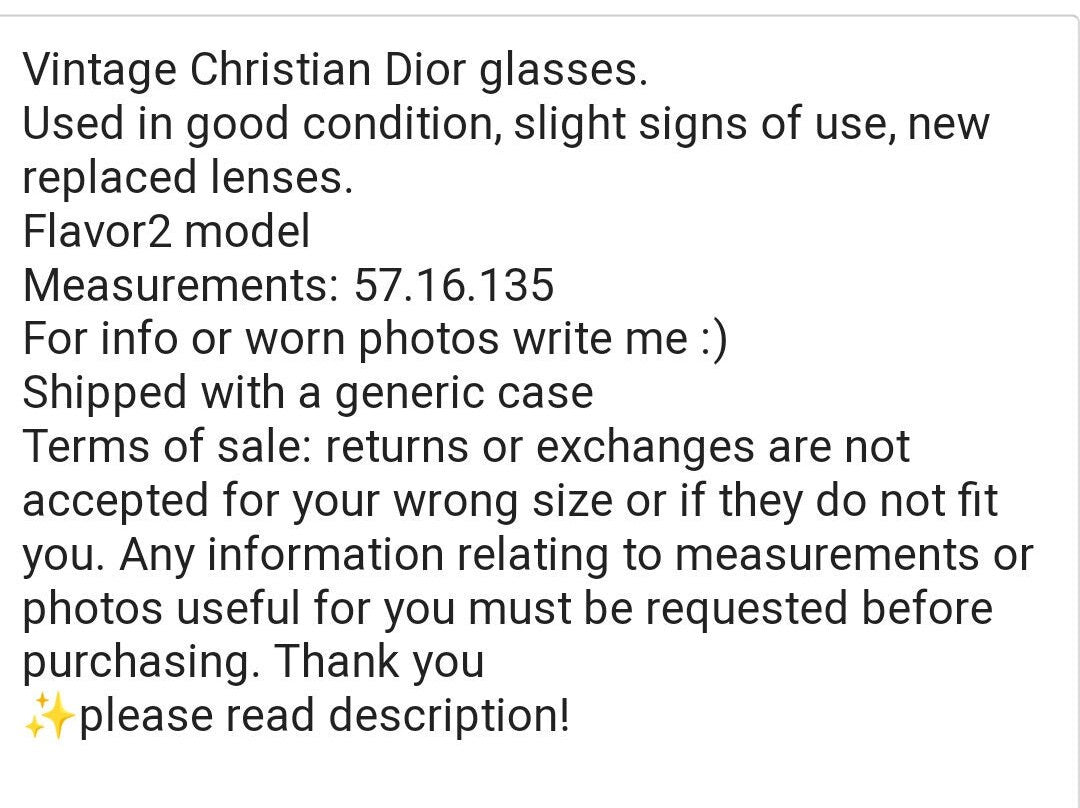 复古 Christian Dior Flavor2 太阳镜 90 年代太阳镜