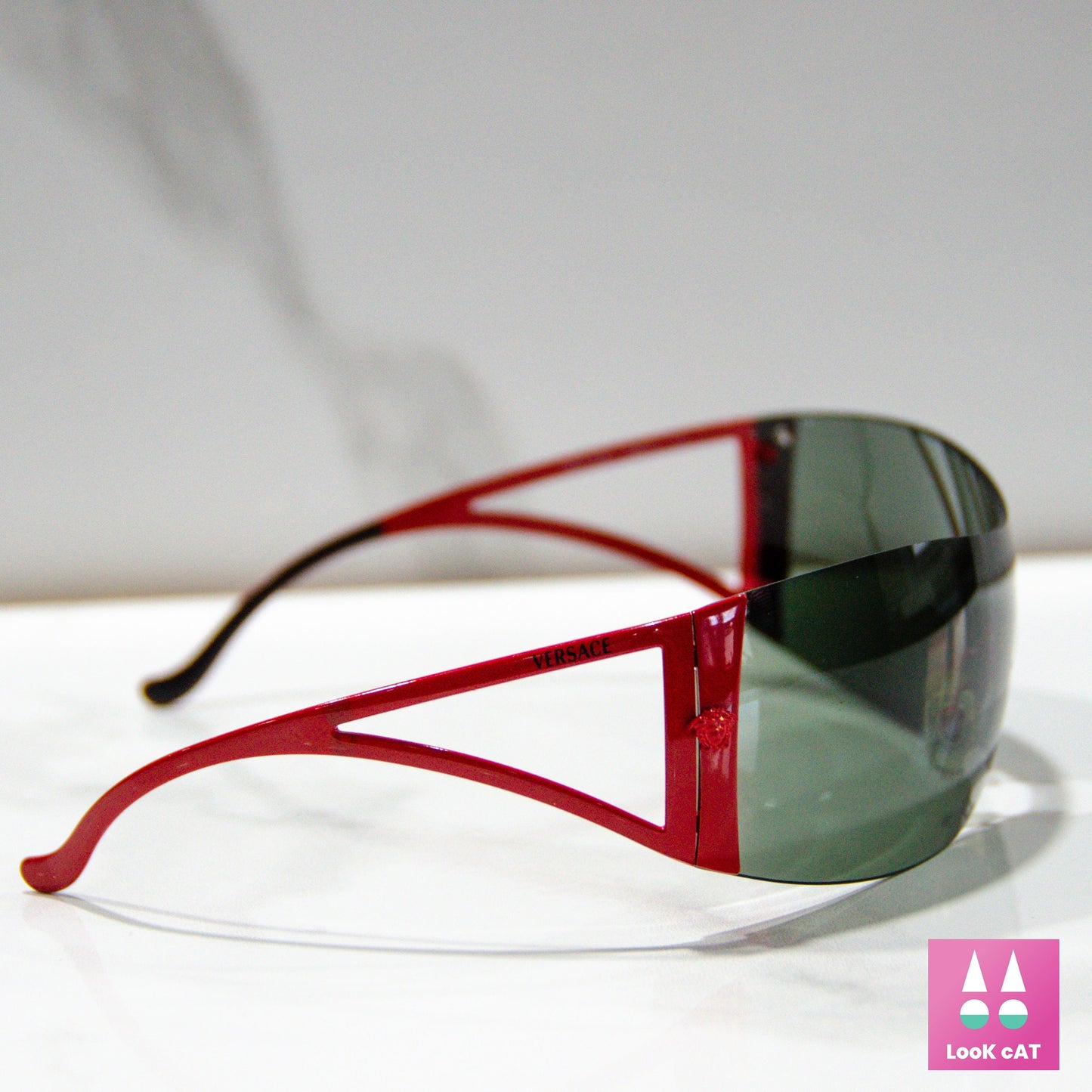 Versace 2034 occhiali da sole vintage wrap shield occhiali gafas Y2k