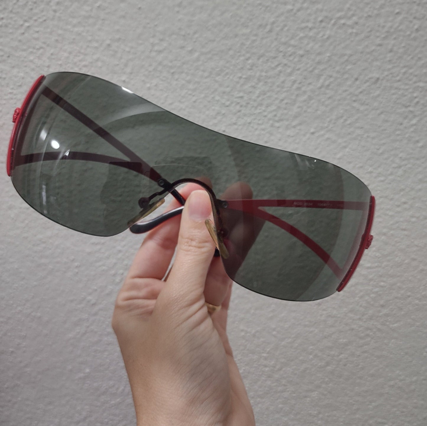 Versace 2034 occhiali da sole vintage wrap shield occhiali gafas Y2k