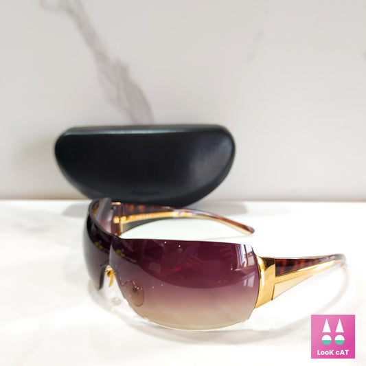 Prada sunglasses model SPR 54G wrap shield lunette glitter shades y2k