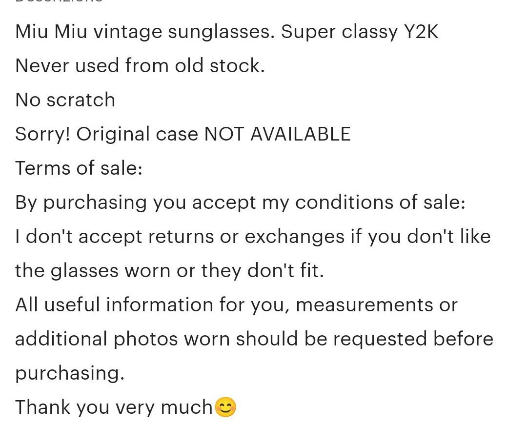 Miu Miu SMU 59G occhiali da sole lunetta brille y2k sfumature monogramma designer autentico