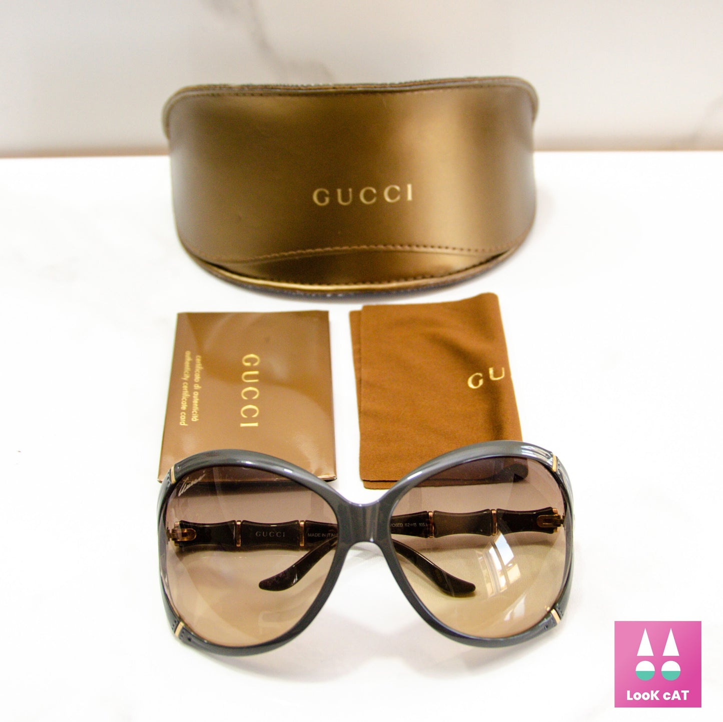 Gucci Bamboo GG3509 occhiali da sole vintage occhiali lunetta brille anni '90