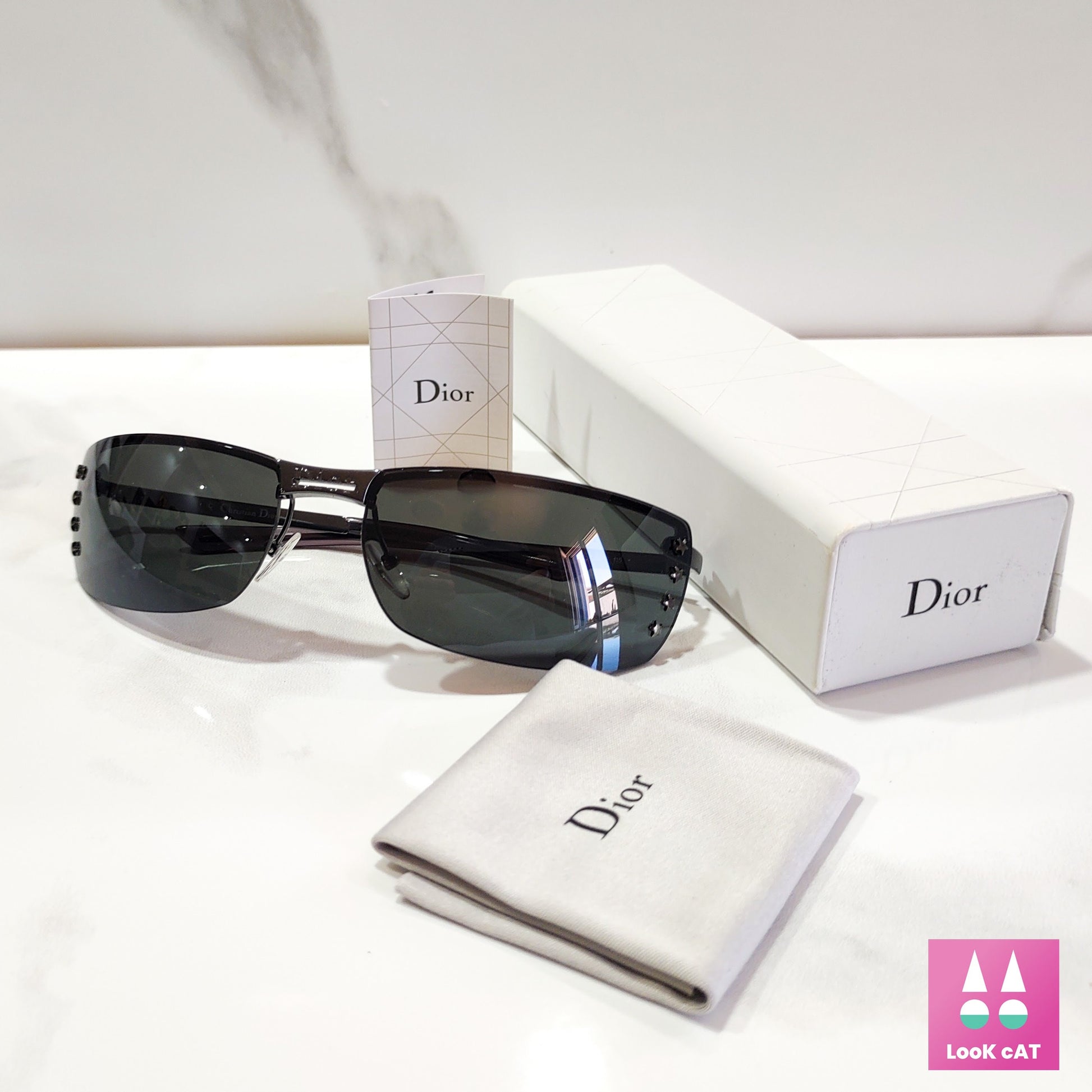 Dior vintage ADIORABLE 9 sunglasses y2k NOS new bezel sunglasses –  LookcatSunglasses