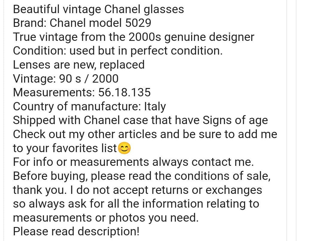 Chanel sunglasses model 5029 lunette brille Y2k 90s shades