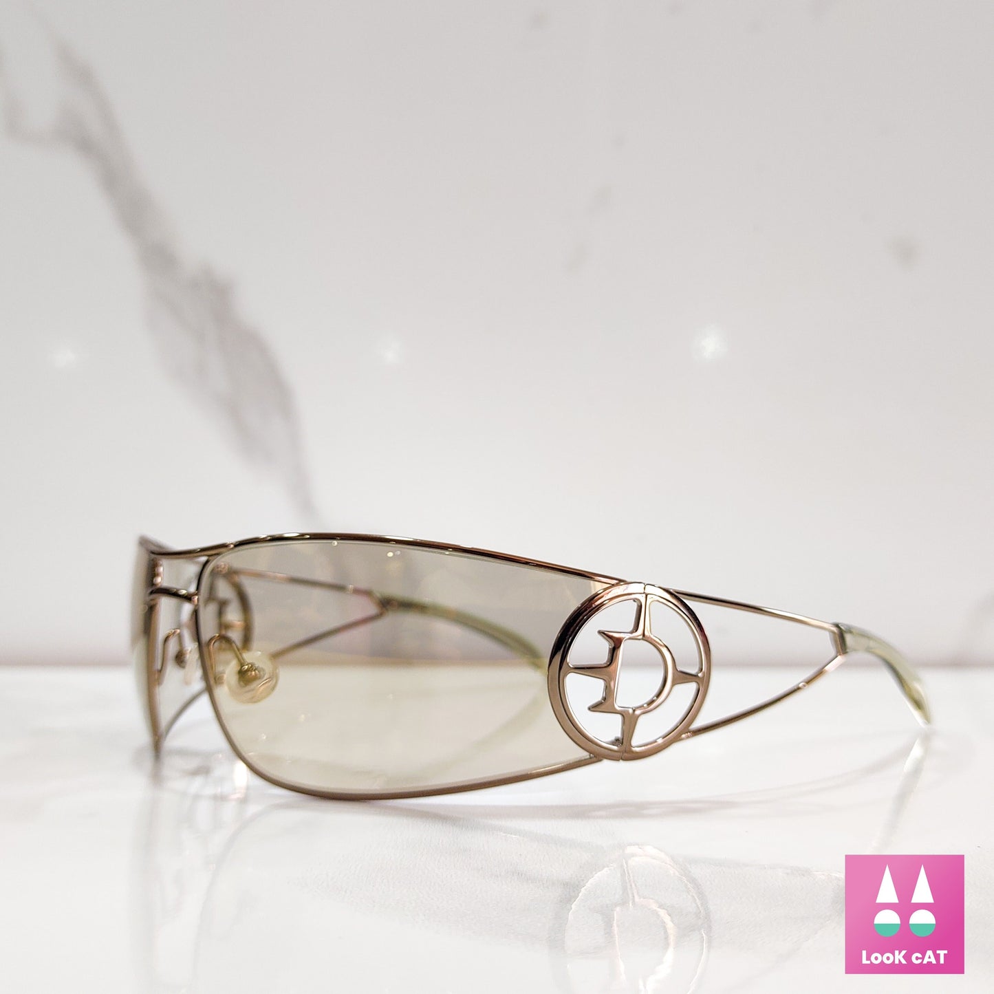 Christian Dior Calandre Rare 复古太阳镜 Wrap Shield Glasses gafas y2k Rare
