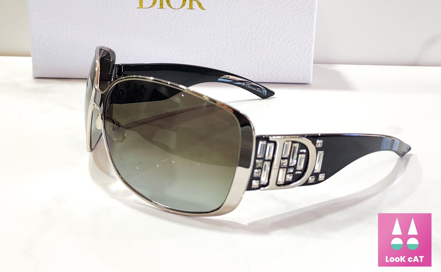 Dior vintage Indinight 1 occhiali da sole oro y2k lunette NOS mai indossati occhiali da sole