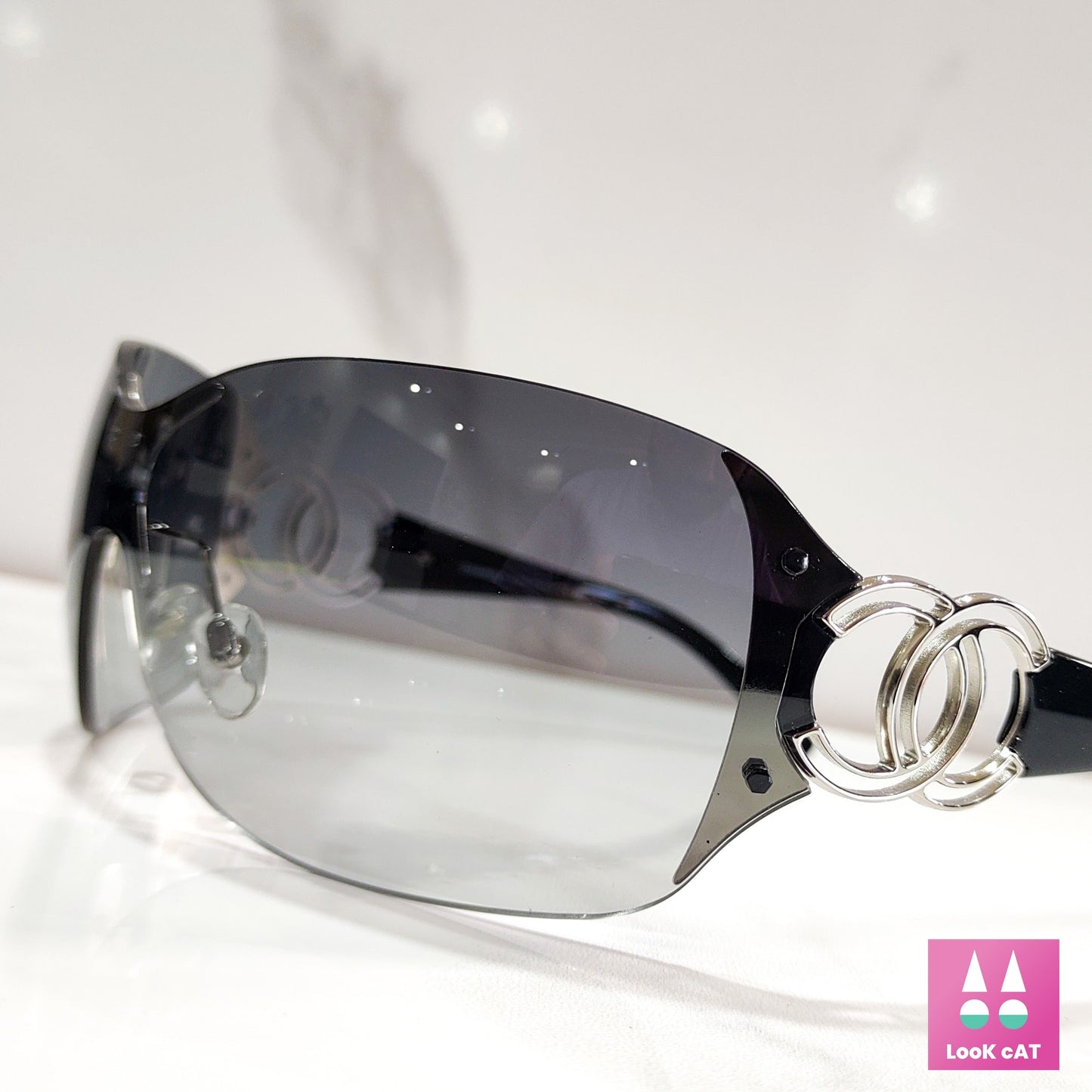 香奈儿太阳镜型号 4147 NOS wrap shield lunette brille shades y2k