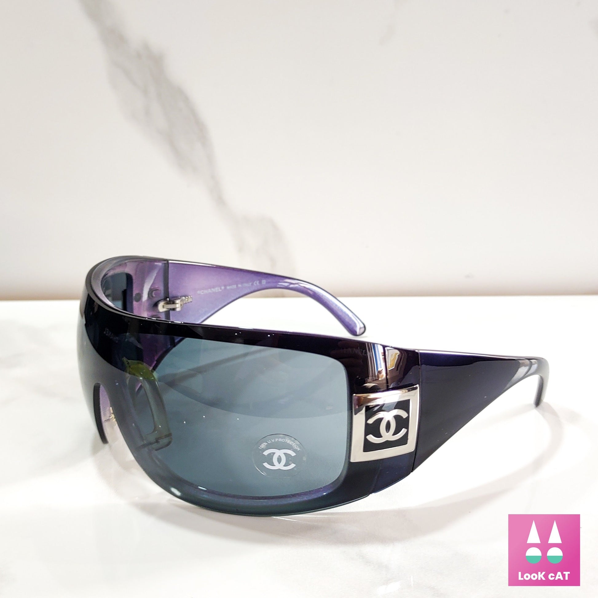 Chanel sunglasses model 4147 NOS wrap shield lunette brille shades y2k –  LookcatSunglasses