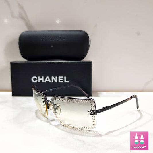 Occhiali da sole Chanel modello 4105 limited edition lunette brille y2k shades senza montatura
