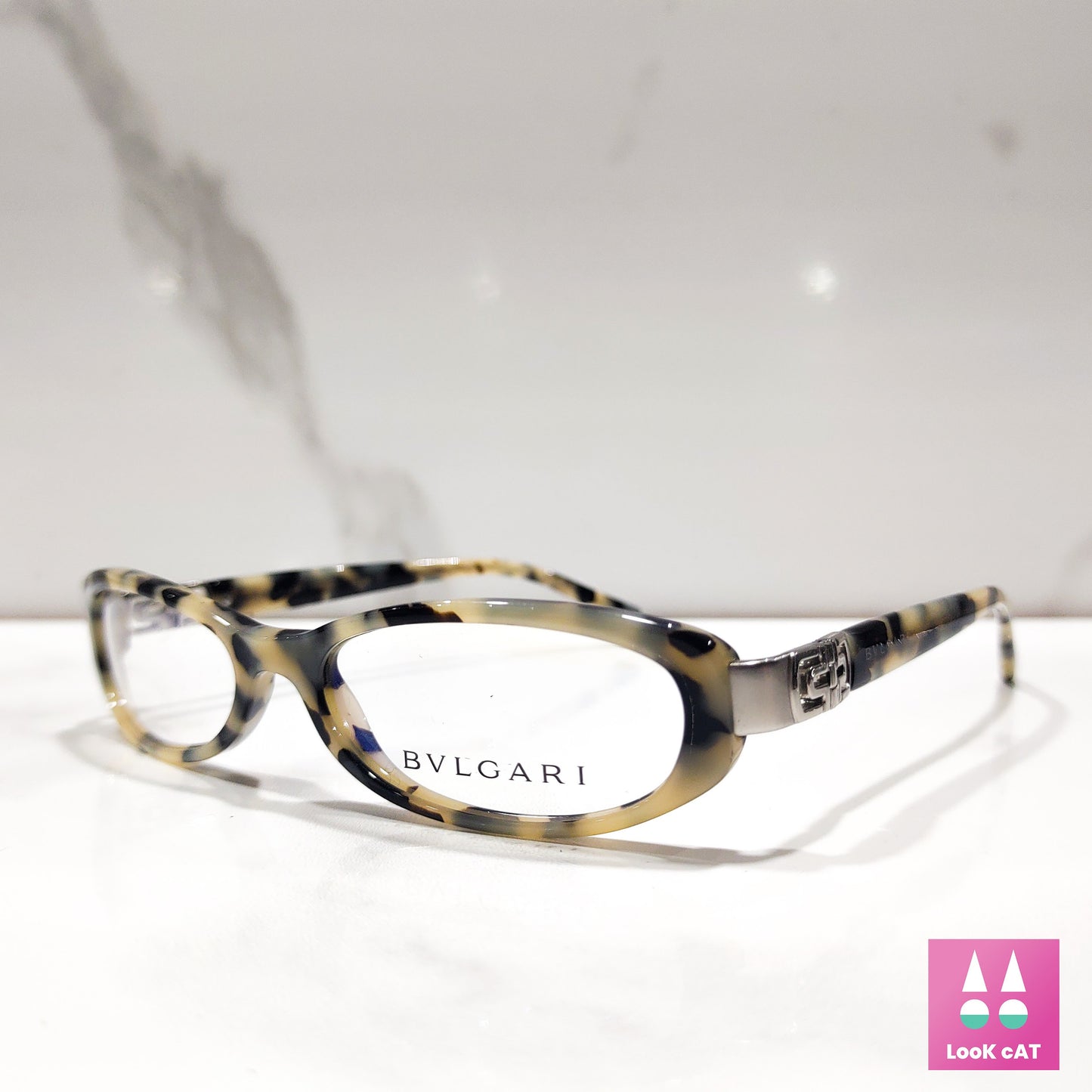 Bvlgari 455 眼镜框眼镜水钻边框 brille y2k 无框色调