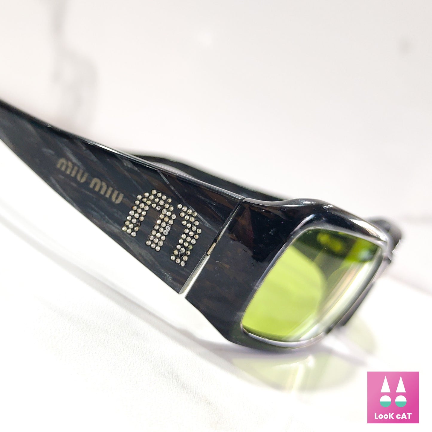 Miu Miu SMU 09 occhiali da sole vintage lunetta brille y2k sfumature monogramma designer genuino