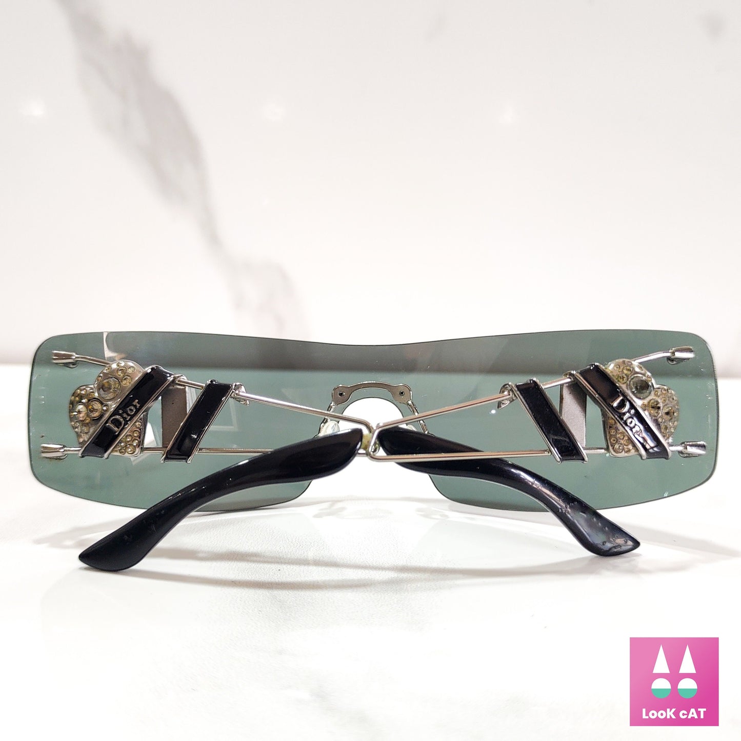 复古 Dior Heart Core Rare Wrap 太阳镜 Y2K 眼镜 gafas