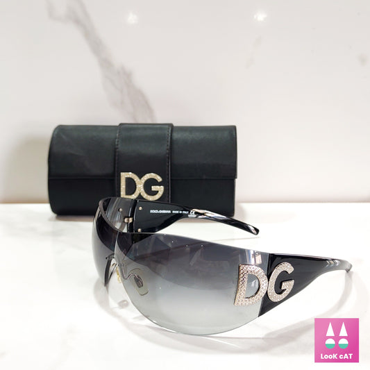 Dolce and Gabbana 6036 Y2K vintage sunglasses shield wrap gafas glasses