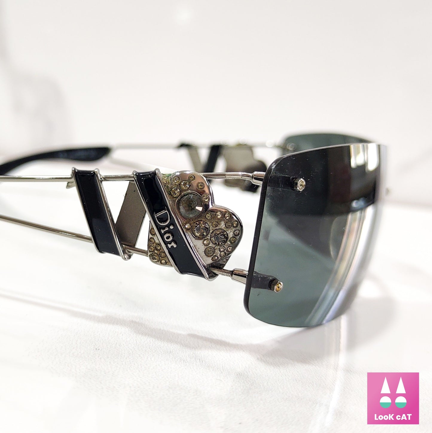 复古 Dior Heart Core Rare Wrap 太阳镜 Y2K 眼镜 gafas