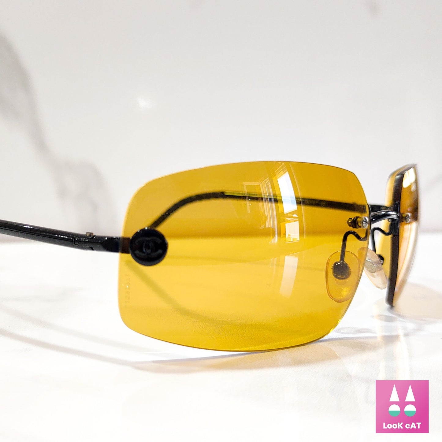 Occhiali da sole Chanel mod 4035 rara lunetta brille sfumature y2k senza montatura NOS