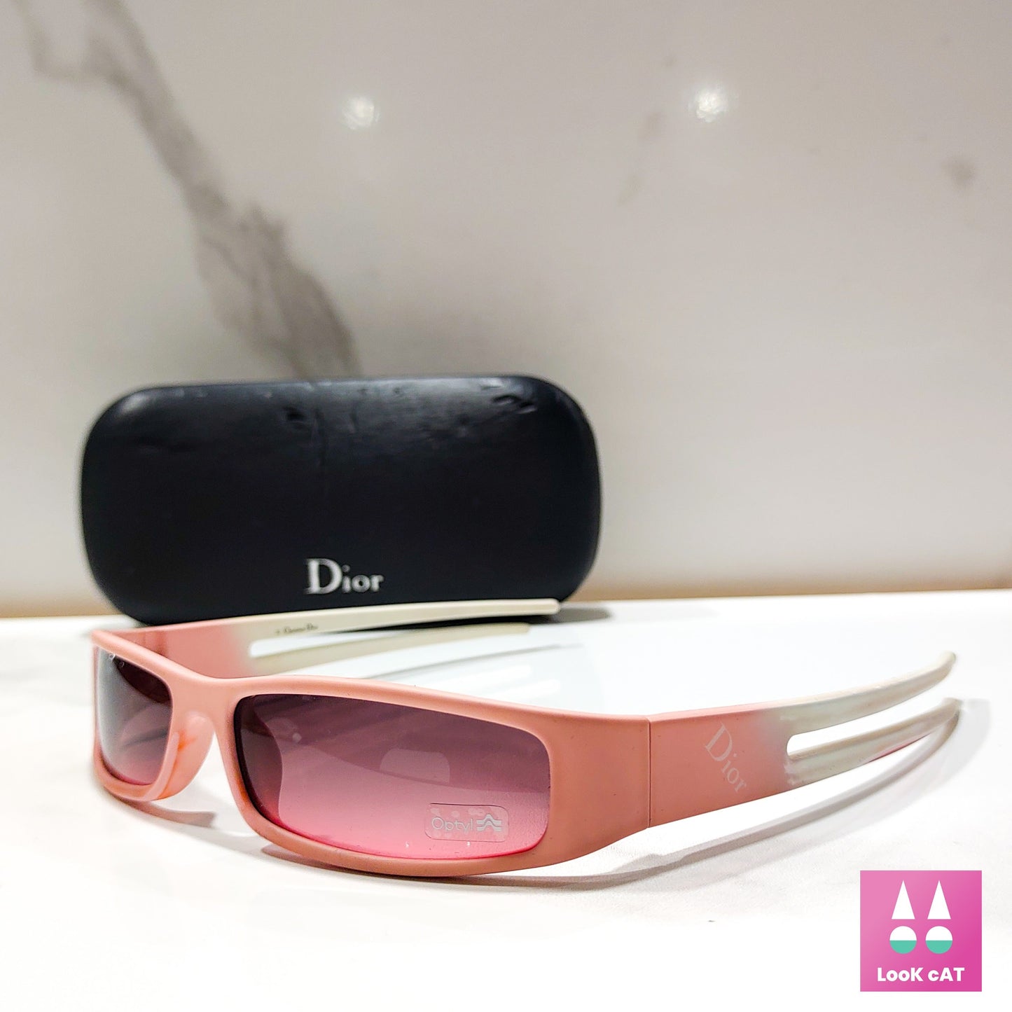 Christian Dior Bandage 2 rari occhiali da sole vintage rosa occhiali gafas Y2k