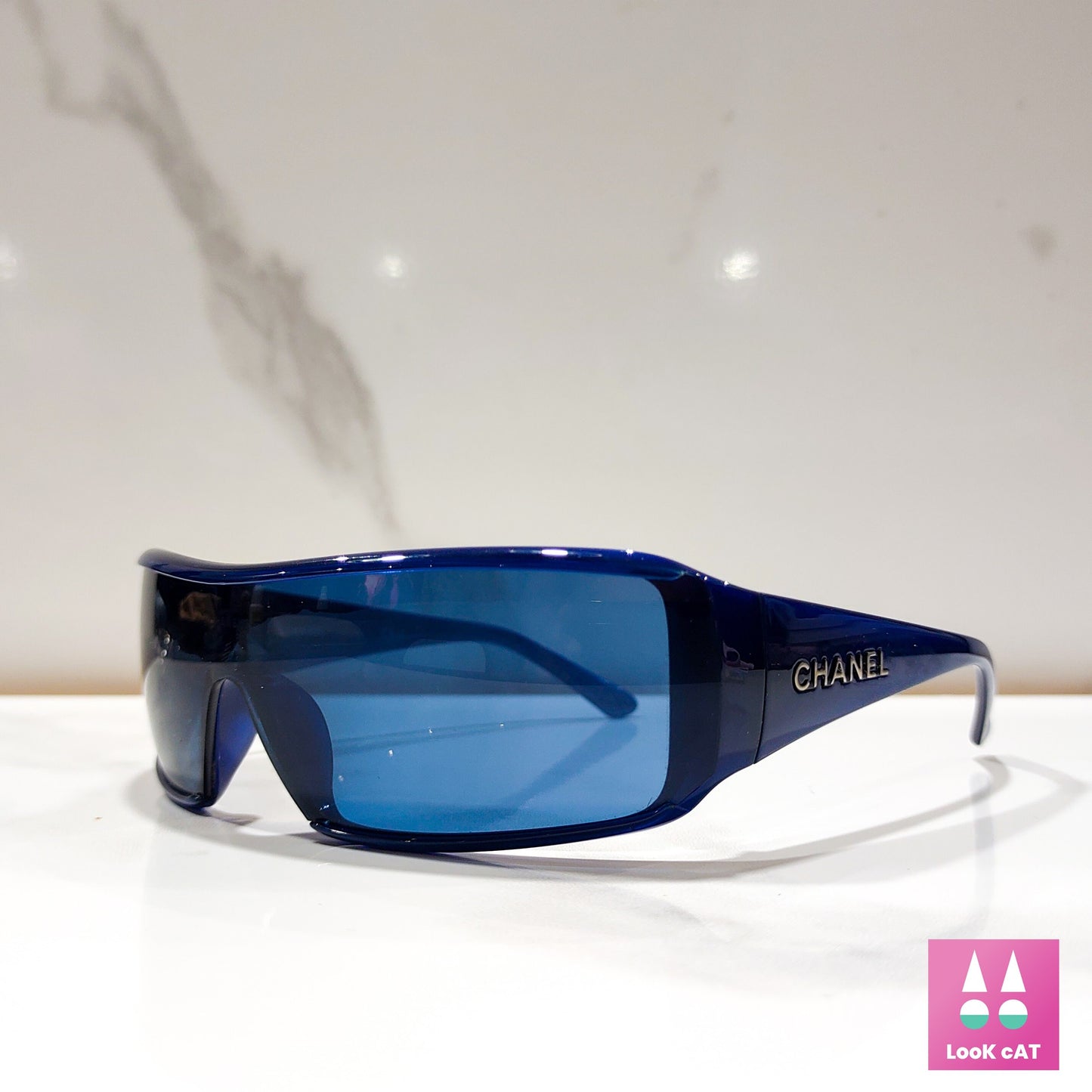 Occhiali da sole Chanel modello 5103 wrap shield lunetta brille sfumature y2k