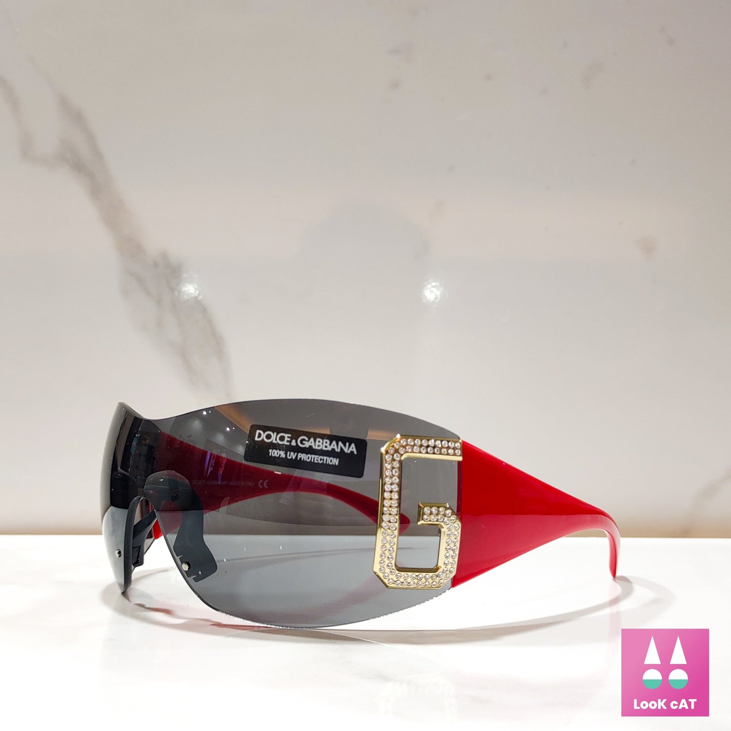 Dolce e Gabbana 893S Y2K avvolgente occhiali da sole vintage occhiali gafas