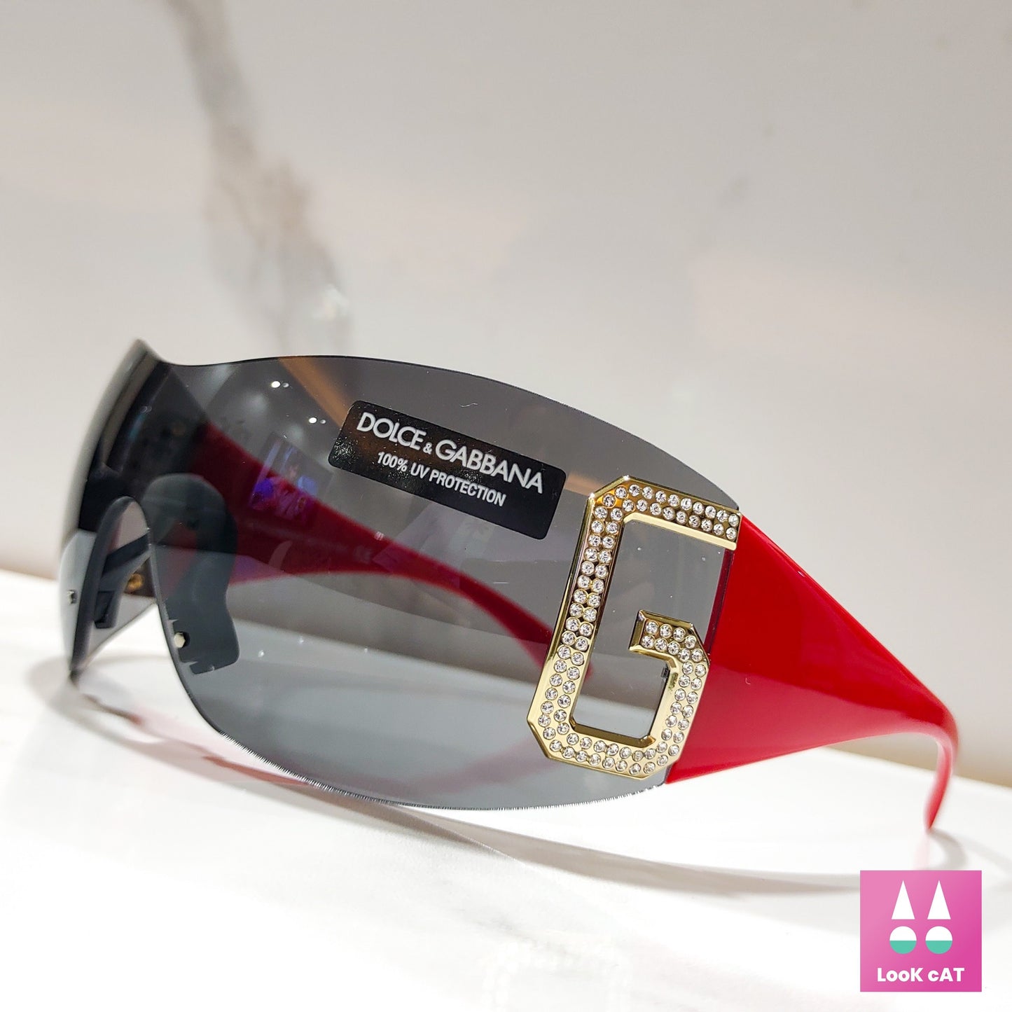 Dolce e Gabbana 893S Y2K avvolgente occhiali da sole vintage occhiali gafas