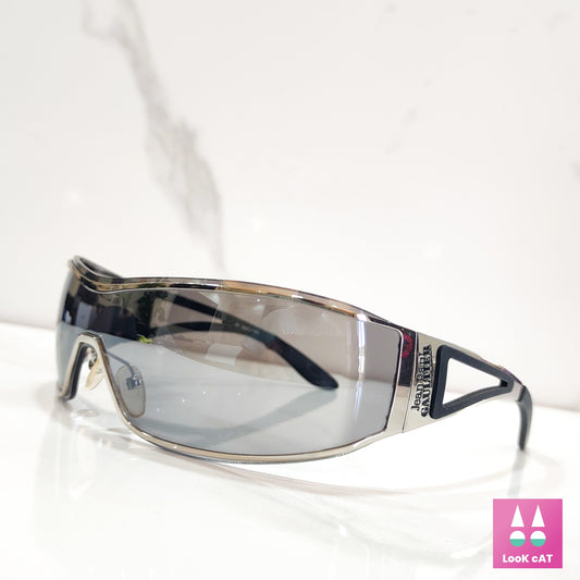 Jean Paul Gaultier SJP 069 occhiali da sole vintage wrap shield steampunk lunetta brille occhiali sole gafas