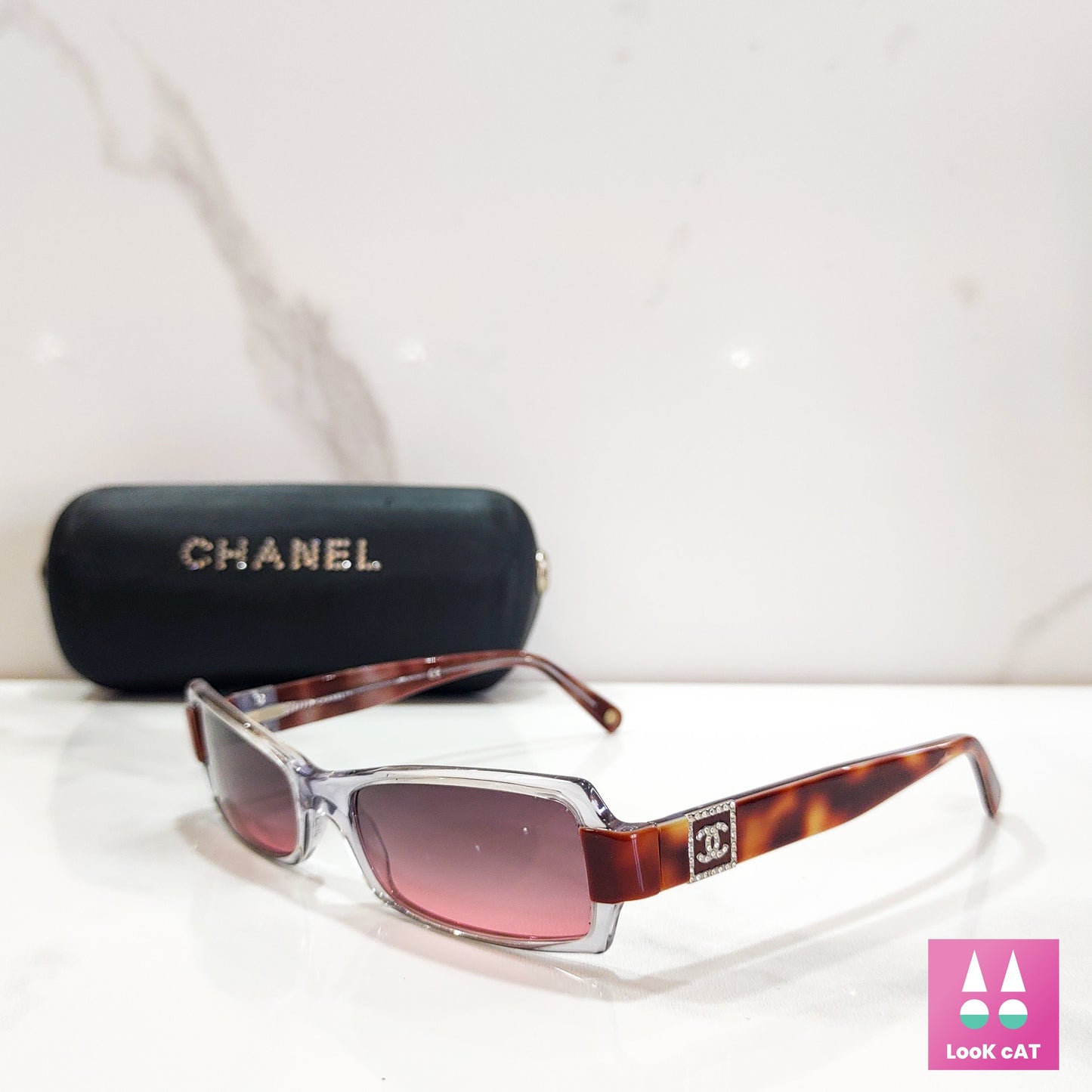 Chanel modello 3064 occhiali da sole vintage lunetta brille y2k sfumature anni '90