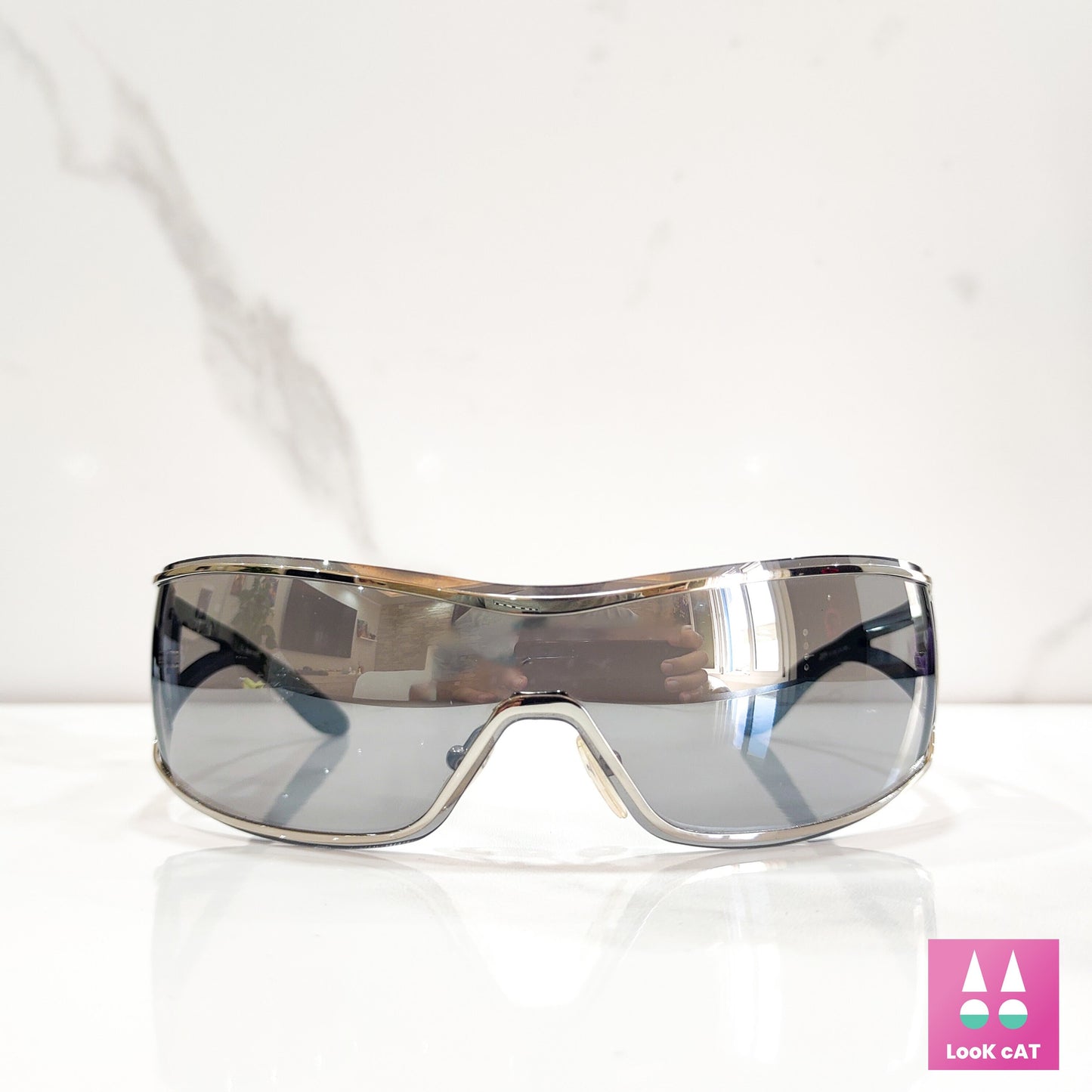 Jean Paul Gaultier SJP 069 occhiali da sole vintage wrap shield steampunk lunetta brille occhiali sole gafas